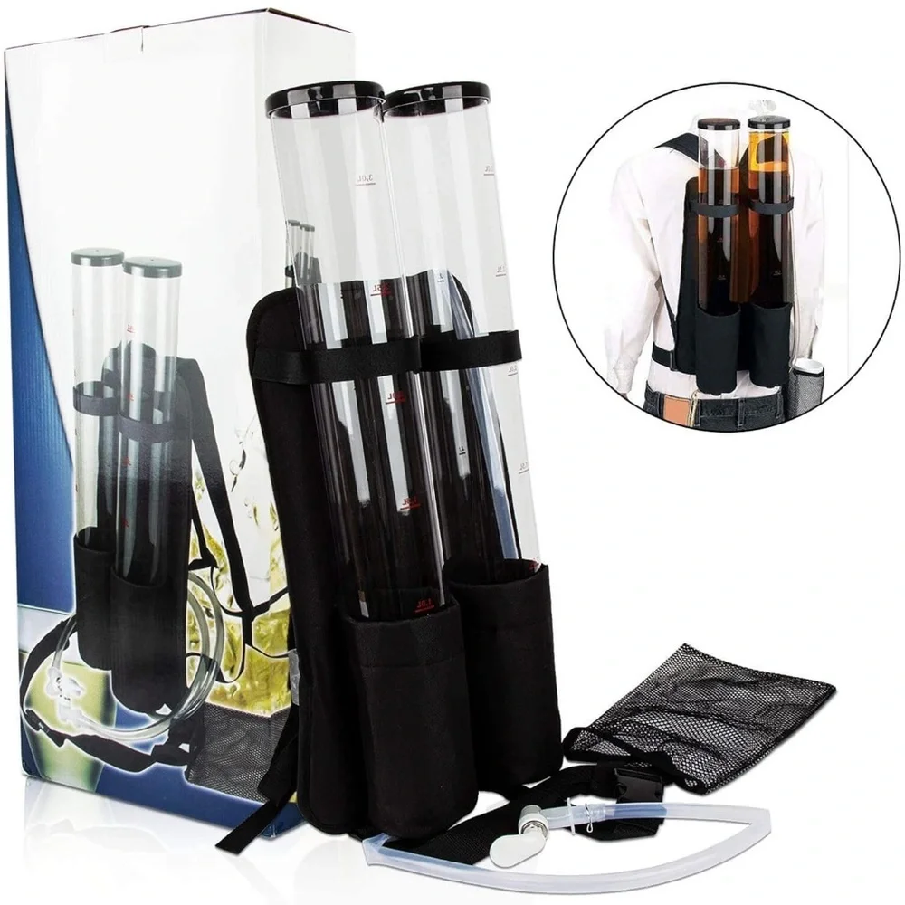 NEW Dual Tank Barrel Backpack Drink Dispenser